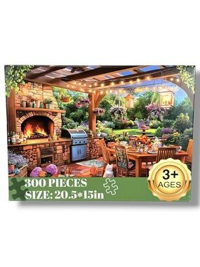 🧩 300 Piece Jigsaw Puzzle Manor Cat Outdoor